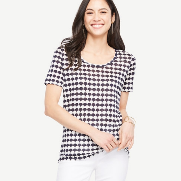 Ann Taylor Linen Tee - Picture 1 of 1